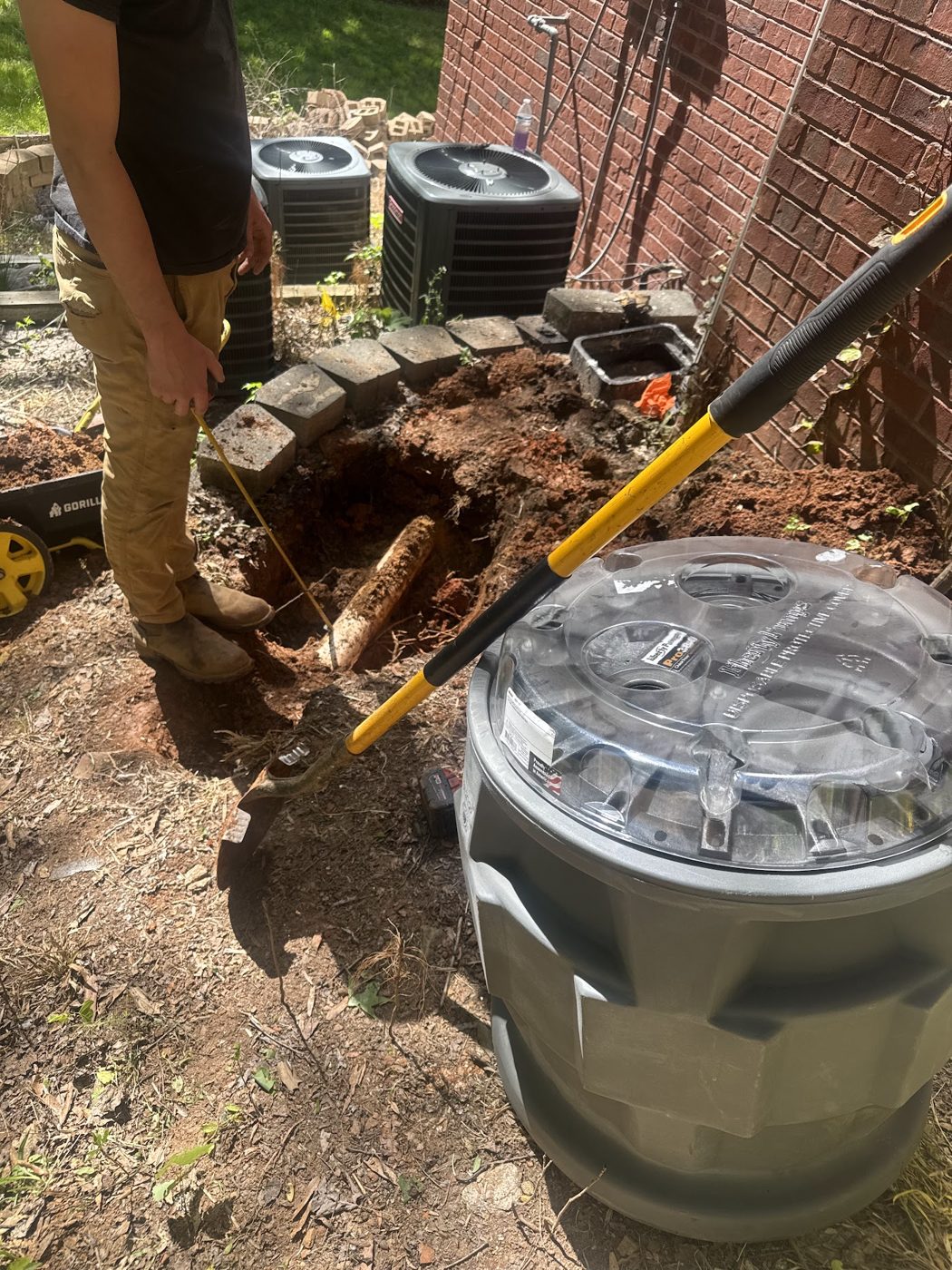 Excavating a line
